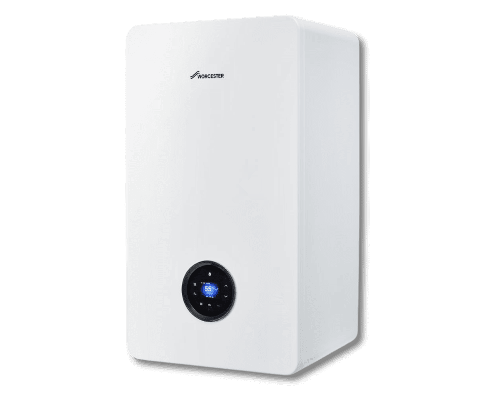A wall mounted Worcester combi boiler